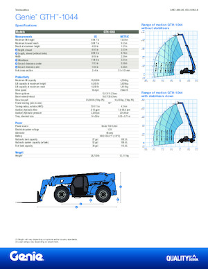 Chariot Élévateur Télescopique Genie GTH-1044