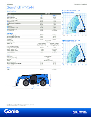 Chariot Élévateur Télescopique Genie GTH-1244