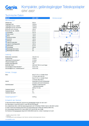 Chariot Élévateur Télescopique Genie GTH-3007