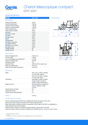 Chariot Élévateur Télescopique Genie GTH-3007
