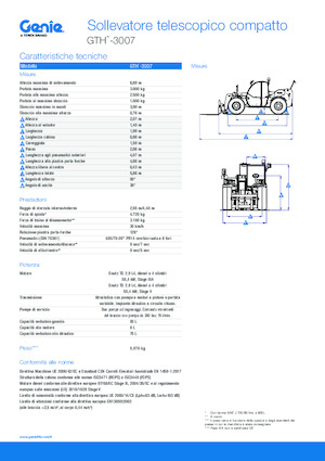 Chariot Élévateur Télescopique Genie GTH-3007