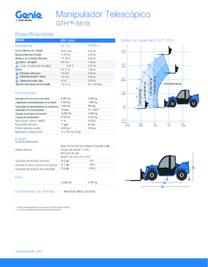 Chariot Élévateur Télescopique Genie GTH-5519 