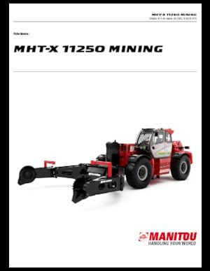 Chariot Élévateur Télescopique Manitou MHT-X 11250 Mining