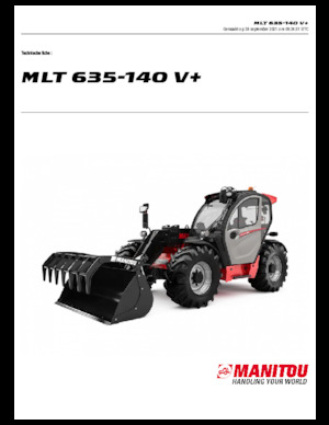 Chariot Élévateur Télescopique Manitou MLT 635-140 V+