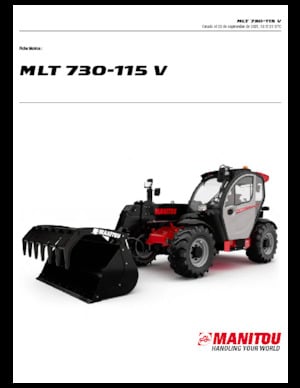 Chariot Élévateur Télescopique Manitou MLT 730-115 V