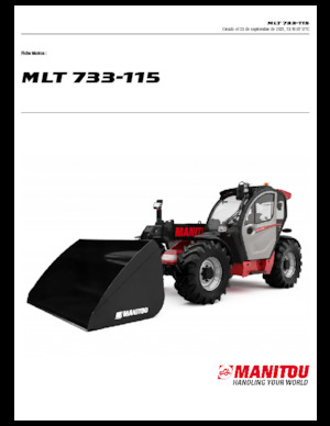 Chariot Élévateur Télescopique Manitou MLT 733-115