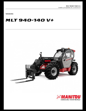 Chariot Élévateur Télescopique Manitou MLT 940-140 V+