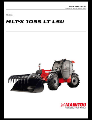 Chariot Élévateur Télescopique Manitou MLT-X 1035 LT LSU