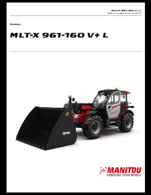 Chariot Élévateur Télescopique Manitou MLT-X 961-160 V+ L