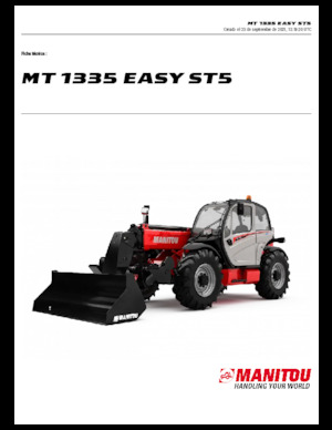 Chariot Élévateur Télescopique Manitou MT 1335 easy