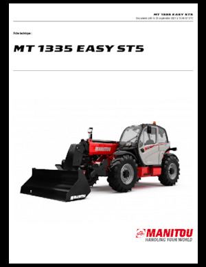Chariot Élévateur Télescopique Manitou MT 1335 easy