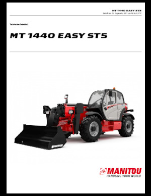 Chariot Élévateur Télescopique Manitou MT 1440 Standart EASY