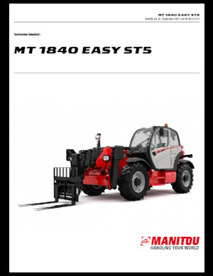Chariot Élévateur Télescopique Manitou MT 1840 Standard EASY