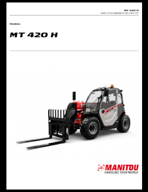 Chariot Élévateur Télescopique Manitou MT 420 H