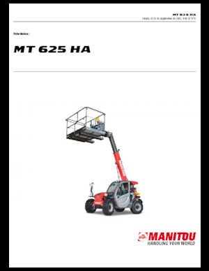 Chariot Élévateur Télescopique Manitou MT 625 HA