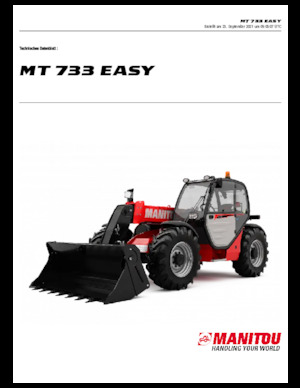 Chariot Élévateur Télescopique Manitou MT 733 EASY Standard (STV)