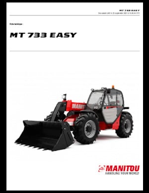 Chariot Élévateur Télescopique Manitou MT 733 EASY Standard (STV)
