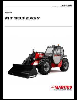 Chariot Élévateur Télescopique Manitou MT 933 EASY Standard