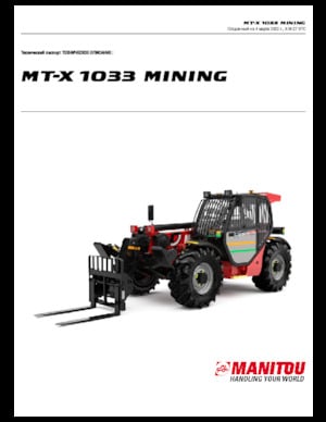 Chariot Élévateur Télescopique Manitou MT-X 1033 Mining