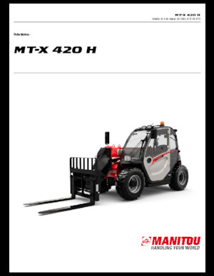 Chariot Élévateur Télescopique Manitou MT-X 420 H