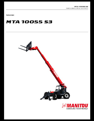 Chariot Élévateur Télescopique Manitou MTA 10055 S3