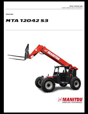 Chariot Élévateur Télescopique Manitou MTA 12042 S3