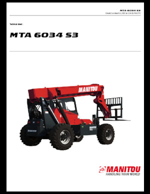 Chariot Élévateur Télescopique Manitou MTA 6034 S3