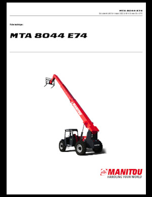 Chariot Élévateur Télescopique Manitou MTA 8044 E74