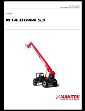 Chariot Élévateur Télescopique Manitou MTA 8044 S3