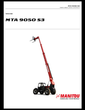 Chariot Élévateur Télescopique Manitou MTA 9050 S3
