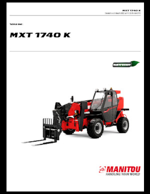 Chariot Élévateur Télescopique Manitou MXT 1740 K