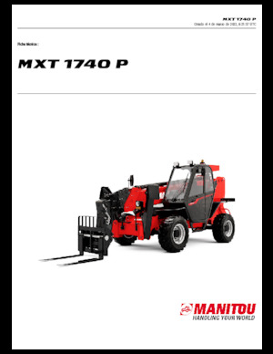 Chariot Élévateur Télescopique Manitou MXT 1740 P