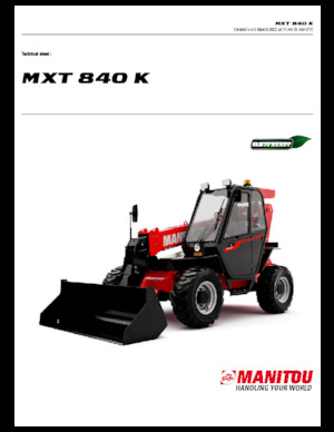 Chariot Élévateur Télescopique Manitou MXT 840 K