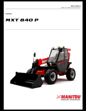 Chariot Élévateur Télescopique Manitou MXT 840 P