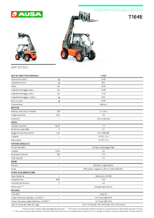 Chariot Élévateur Télescopique Ausa T 164 E X4