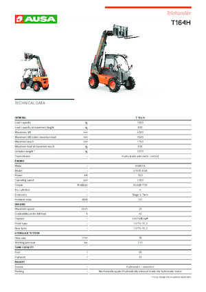 Chariot Élévateur Télescopique Ausa T 164 H X4