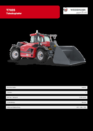 Chariot Élévateur Télescopique Weidemann T7035 