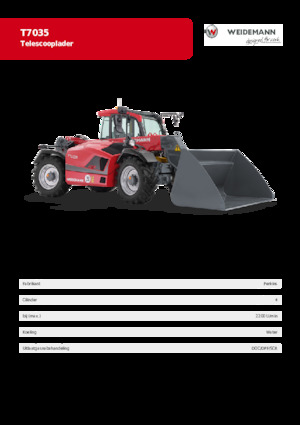 Chariot Élévateur Télescopique Weidemann T7035 