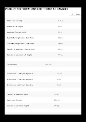 Chariot Élévateur Télescopique Caterpillar TH3510