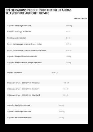 Chariot Élévateur Télescopique Caterpillar TH3510
