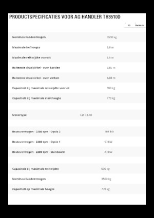 Chariot Élévateur Télescopique Caterpillar TH3510