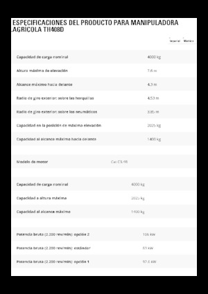 Chariot Élévateur Télescopique Caterpillar TH408D
