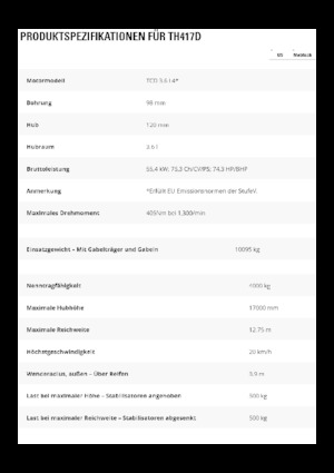 Chariot Élévateur Télescopique Caterpillar TH417D