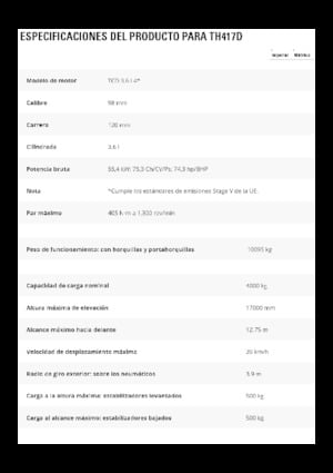 Chariot Élévateur Télescopique Caterpillar TH417D