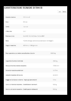 Chariot Élévateur Télescopique Caterpillar TH417D