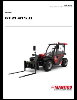 Chariot Élévateur Télescopique Manitou ULM 415 H