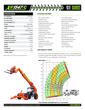 Chariot Élévateur Télescopique Xtreme XR1547-C