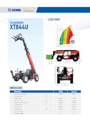 Chariot Élévateur Télescopique XCMG XT844U