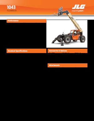 Chariot Élévateur Télescopique JLG 1043