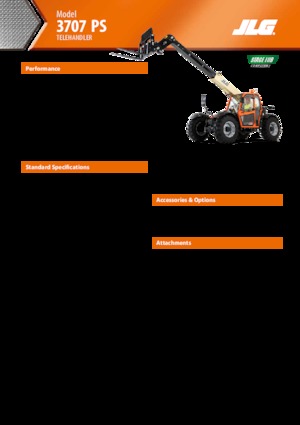 Chariot Élévateur Télescopique JLG 3707 PS